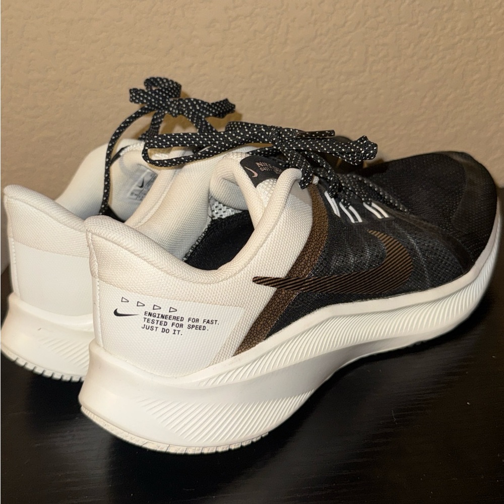 Nike Black and Metallic Bronze Trainer Sneakers - Picture 4 of 4